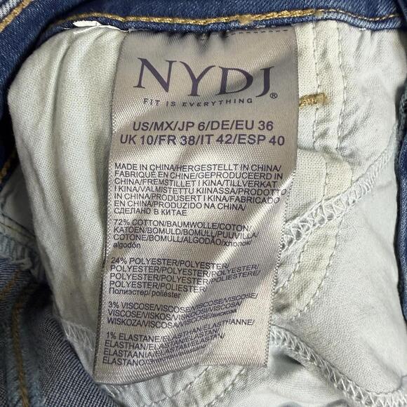 NYDJ Marilyn Straight Jeans Women 6 Blue Light Wash Lift Tuck Stretch Denim - Picture 6 of 8